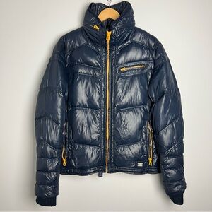 Y2K Vintage DIESEL Down Puffer Jacket Nylon XL Navy Blue
